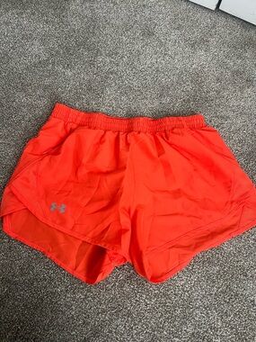 Under Armour Women's Neon Orange Athletic Running Shorts